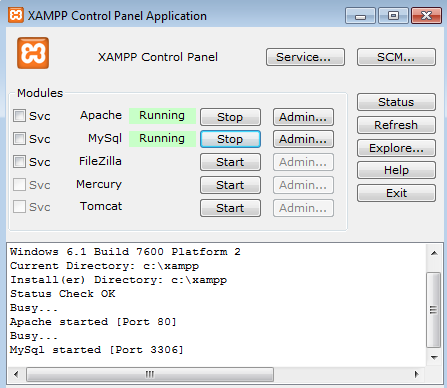 xampp mobile not working